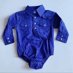 Cedar Rose Western Bodysuit Long Sleeve Ruffle 9M